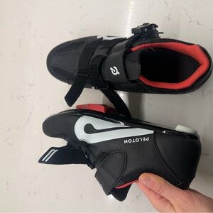 Peloton Cycling Shoes - Black and Red